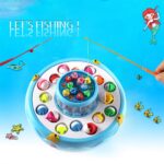 26pcs/Set Fishing Toy Electric Educational Rotating Magnetic Magnet Fish Fishing For Kid Children Game