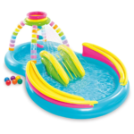 Intex 56137 Rainbow Funnel Play Center Pool For Kids With Six Balls