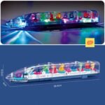 Transparent Gear Train Toy For Kids With Music 3D Lights And Sound, Bump N Go Action, Musical Electric Train Toy For Kids