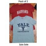 Pack Of 2 Girls/Women High Quality Round Neck Knitted Single Jersey Cotton Half Sleeves T-Shirts