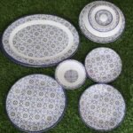 Set Of Six Glazed Melamine Home Kitchen High Quality Dinner Set
