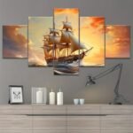 Set of 5pcs Ship wall Frame